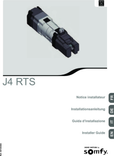 Notice de montage et d'utilisation moteur BSO somfy J4 RTS