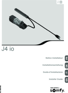 Notice de montage et d'utilisation moteur BSO somfy J4 io