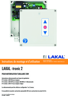 Instructions de montage et d'utilisation LAKAL Tronic