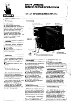 Montage- und Bedienungshinweise Torantrieb Somfy Compact für Rolltore