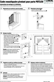 Cadre moustiquaire pivotant pour porte PDT 3-29