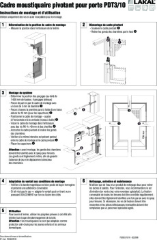 Cadre moustiquaire pivotant pour porte PDT 3-10