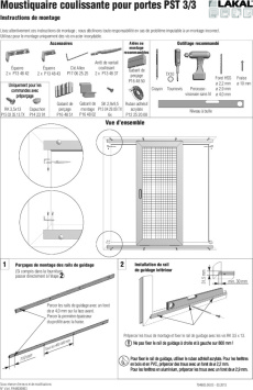 Moustiquaire coulissante pour portes PST 3-3