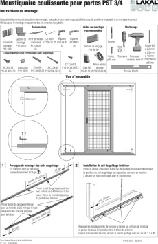 Moustiquaire coulissante pour portes PST 3-4