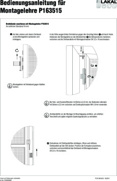 Bedienungsanleitung für Montagelehre P163515