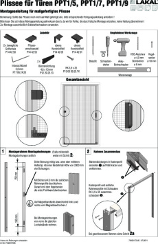 Plissee für Türen PPT1_5 PPT1_7 PPT1_9