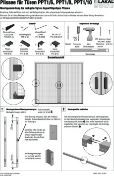 Plissee für Türen PPT1_6 PPT1_8 PPT1_10