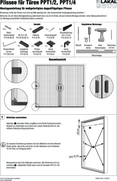 Plissee für Türen PPT1_2 PPT1_4
