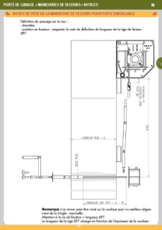 Notice de pose de la manoeuvre de secours ZF pour porte enroulable