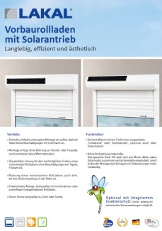 Vorbaurollladen mit Solarantrieb