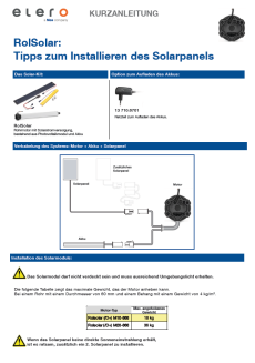 RolSolar: Tipps zum Installieren des Solarpanels