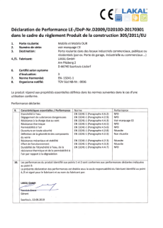 Vorschaubild declaration de performance Mobilis 