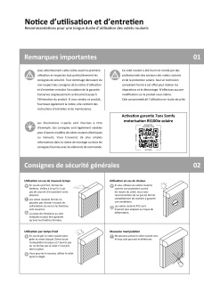 Notice utilisation et entretien volets rénovation