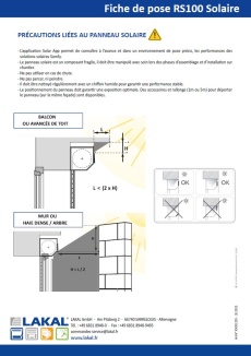 Fiche de pose RS100 SOLAIRE