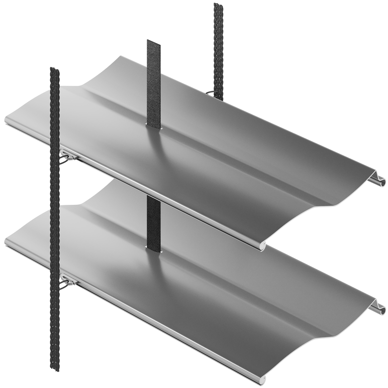 3D-Darstellung einer Z38 Rollladenlamelle aus PVC
