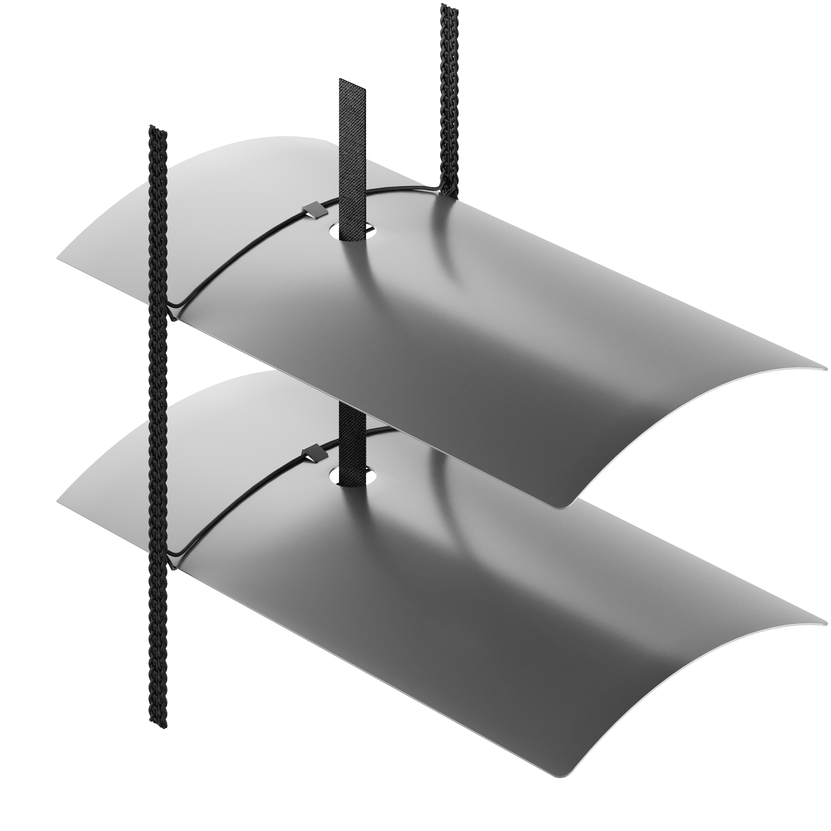 Detailansicht einer Raffstore Flachlamelle F-80